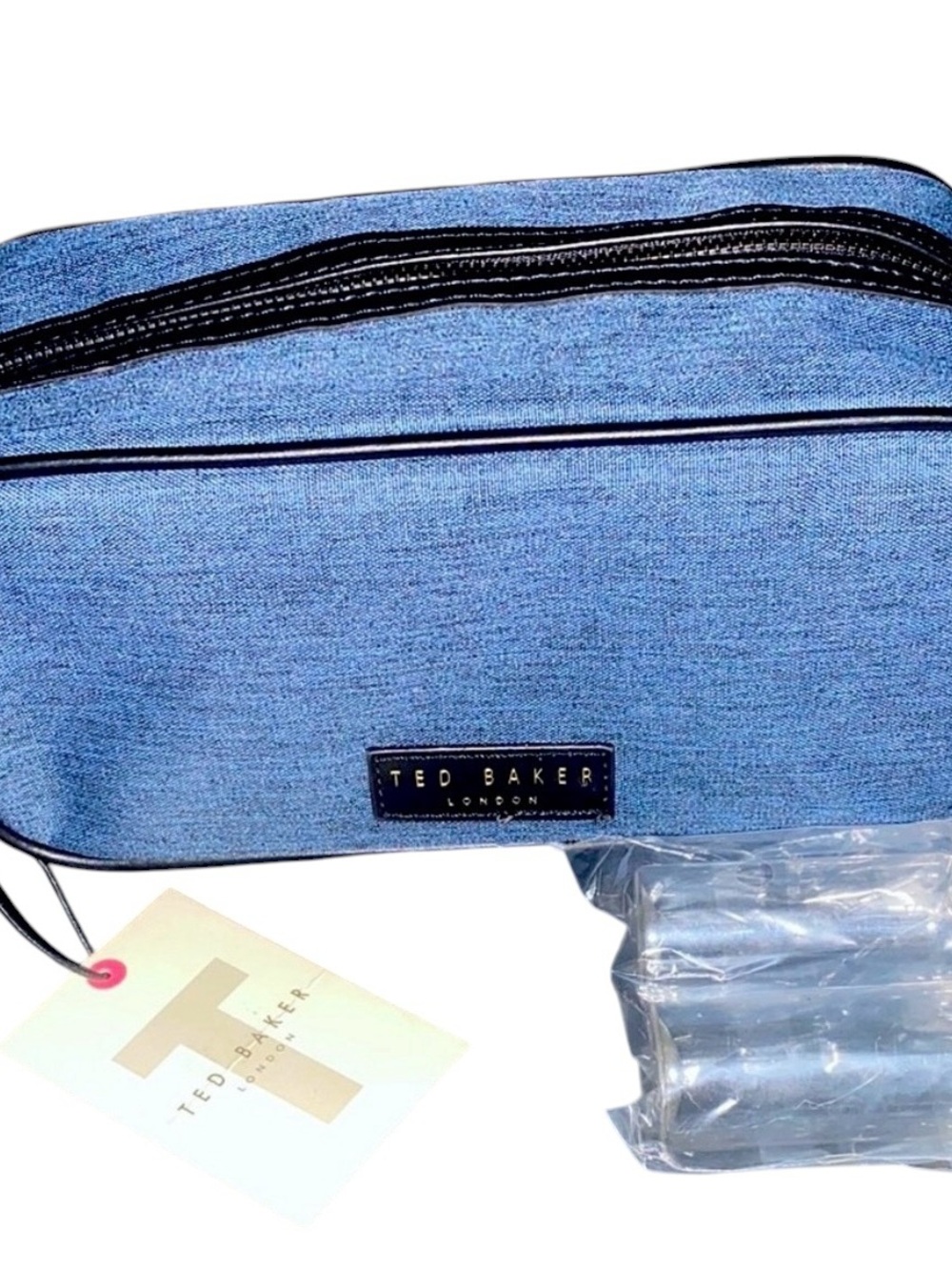 Ted Baker Light Blue Men's Toiletry Dopp Kit - Picture 3 of 7
